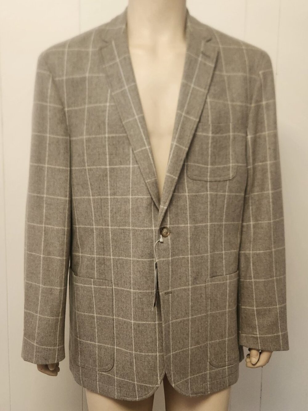 wool plaid sport coat XL men's Daniel Cremieux NWT